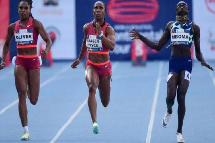 Shelly-Ann Fraser-Pryce วิ่งเร็วที่สุด 100 เมตรในปี 2022 ในไนโรบี
